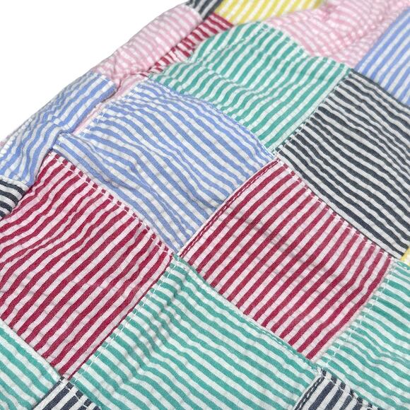 Polo Ralph Lauren Prospect Short Mens 34 Multicolor Striped Seersucker Patchwork - Picture 3 of 8